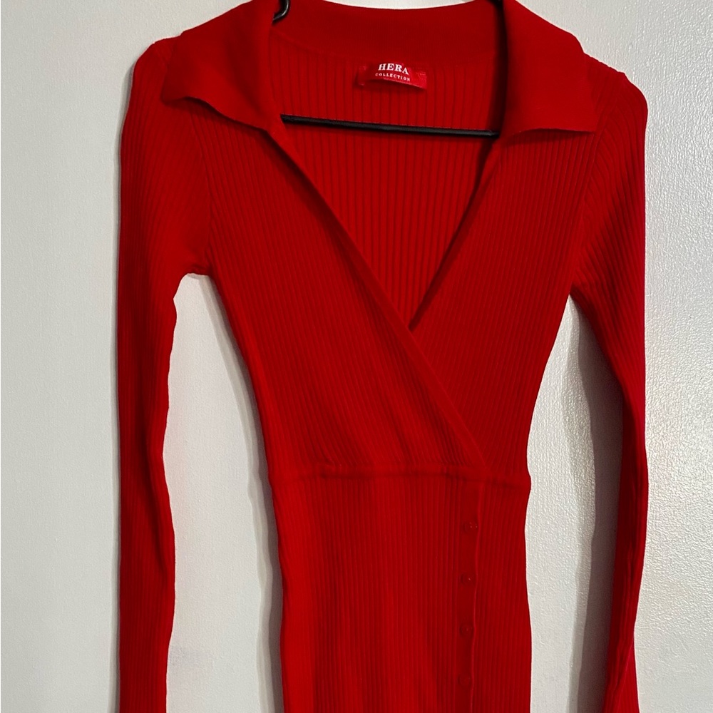 Hera collection women’s red sweater dress size medium